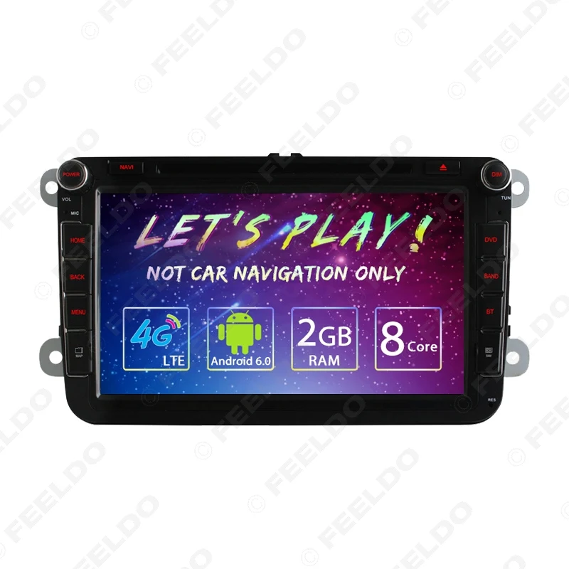 Perfect FEELDO 8inch Android 6.0 (64bit) DDR3 2G/32G/4G LTE Car DVD GPS Radio For VW Sharon/Amarok/Caddy/EOS 12