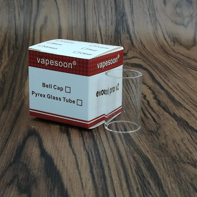 

Retail 1 pcs VapeSoon Replacement Glass Tube For Kangertech EVOD Pro V2 4ML Tank Clear Glass Tube Single Package