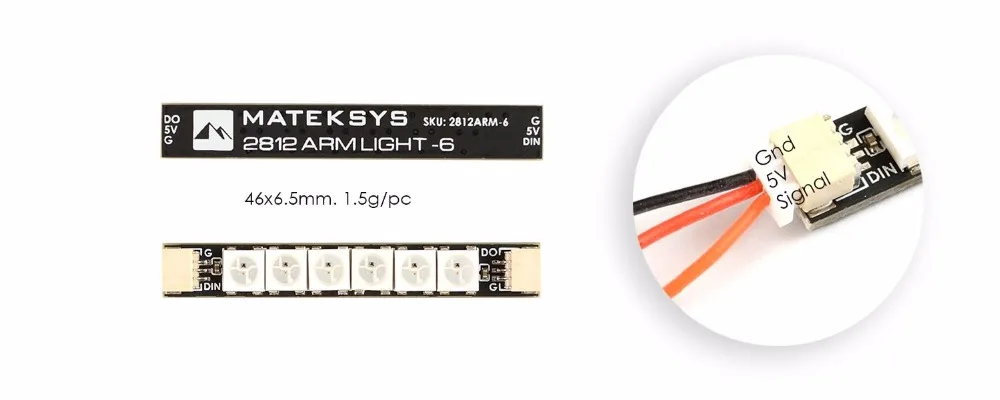 Matek System 2812 светодиодный Управление; на возраст от 2 до 6 лет S светодиодный Управление модуль w/5 V BEC/2812 светодиодный Управление;& 2812ARM-4 светильник 2812ARM-6 светильник