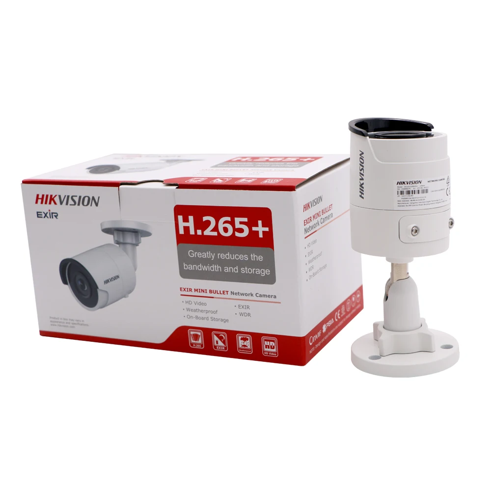 Hikvision 8MP 4K Bullet IP камера PoE домашняя/уличная Всепогодная видео CCTV охранное