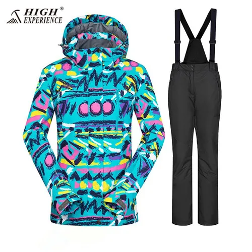 Ski Suit Women Winter Suit Female Snow Jacket Snowboard Jackets Female Winter Jacket Women Skiing Snow Pants Snowboard Snow Suit - Цвет: color 1 set