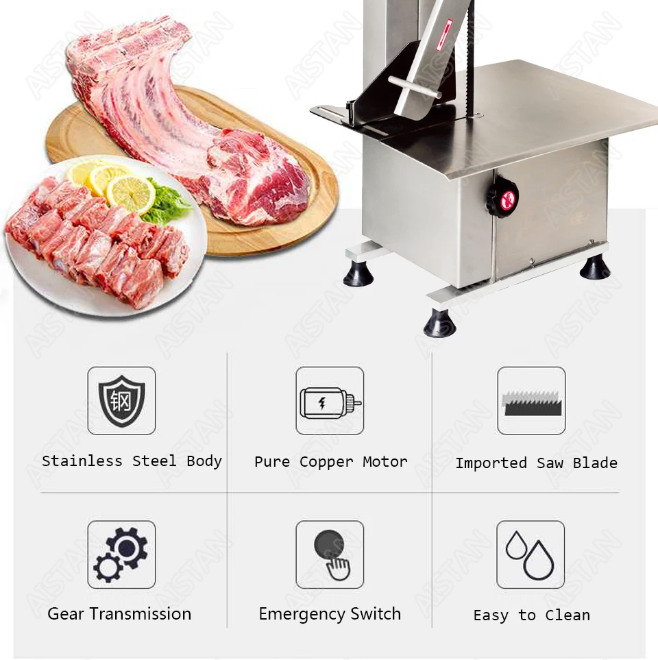 HL1650 electric commercial bone saw bone cutter frozen meat slicer machine with blades