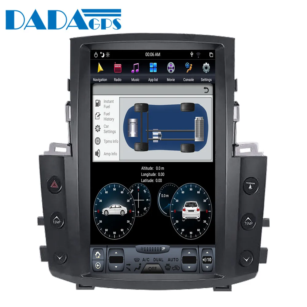 

13.6" Built in carplay Android 8.1 4GB+32GB Car multimedia Radio player For Lexus LX570 2007-2015 GPS Navigation No DVD player