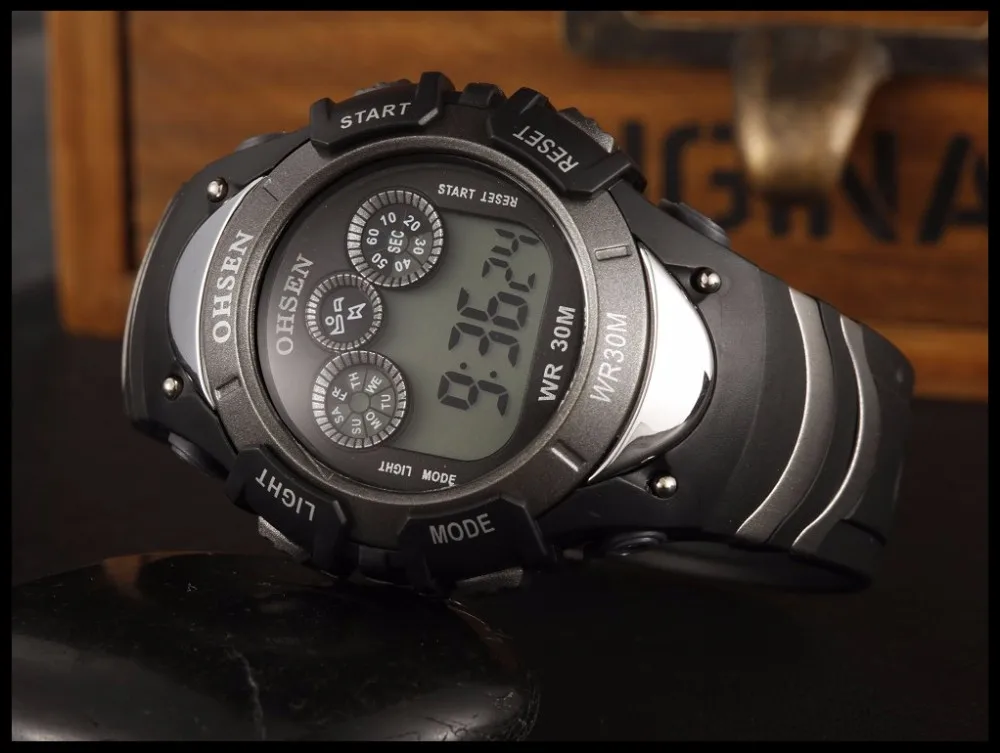 New Fashion Ohsen 0815 Quartz Kids Watches Boys Girl Xmas Gift Alarm Clock Sport Digital Watch LED Colorful Backlight Relojes (31)