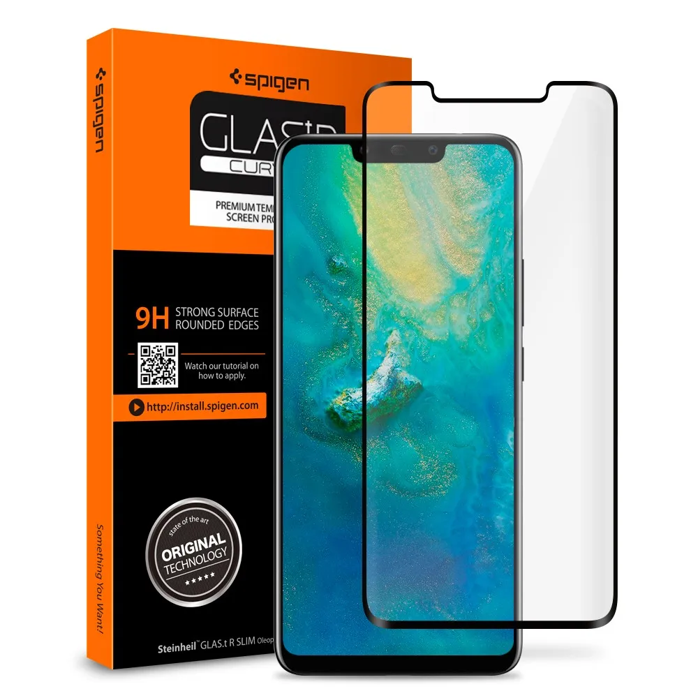 Spigen huawei mate 20 Pro/mate 30/mate 30 Pro защита экрана Glas. tR изогнутая черная(1 упаковка) пленка из закаленного стекла