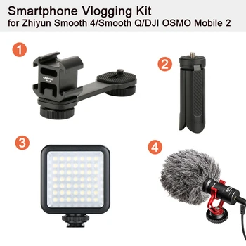 

Ulanzi Smartphone Vlogging Kit with Professional Recording Microphone for iPhone Samsung Nikon DSLR Youtube Vlogging Video Gear