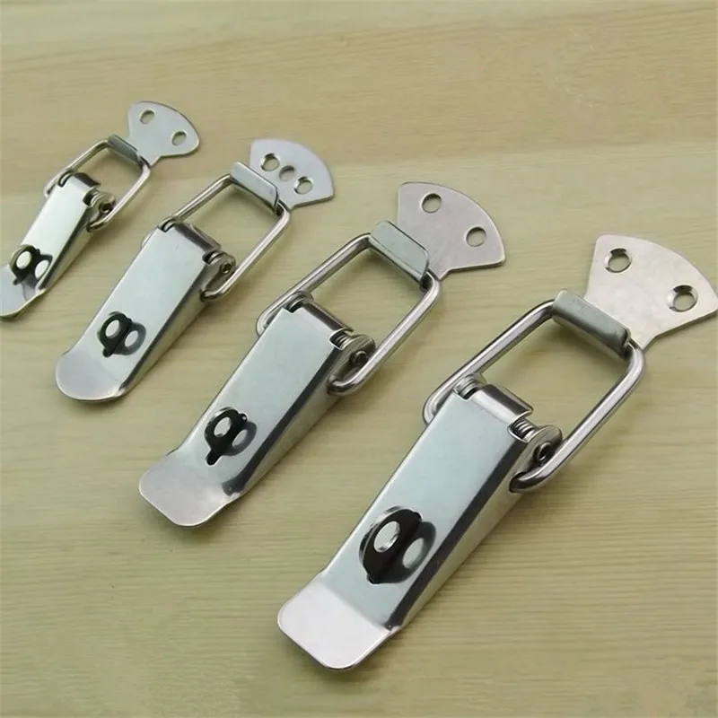 Iron Plated Nickel/304 Stainless SteelToggle Hasp Latch Sprung Catch Chest Flight Case Suitcase Hardware Cabinet Box 1Pcs