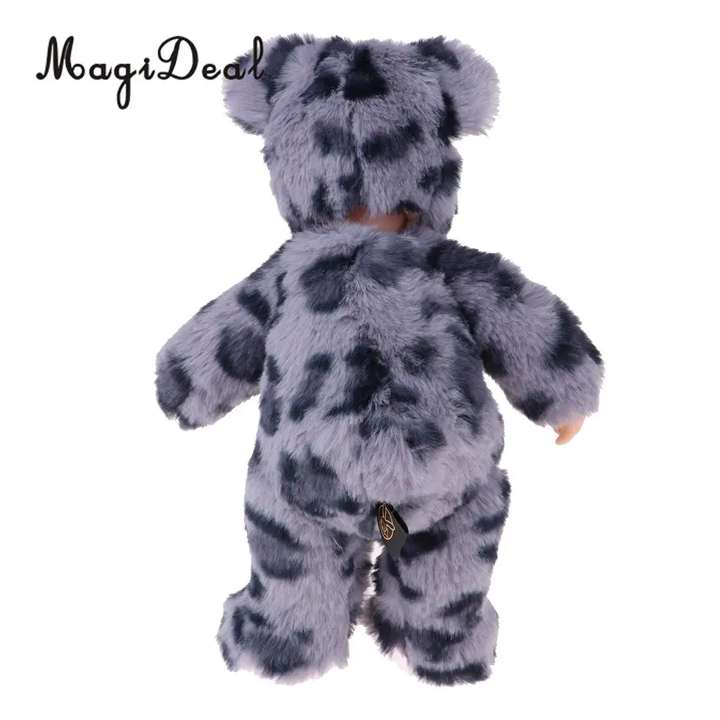 Leopard Print Plush Stuffed Toys Sleeping Baby Dolls Reborn Doll Christmas Xmas Gift Kids Sleeping Toys High Quality