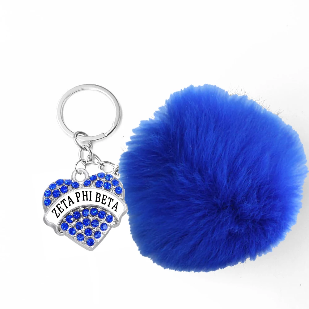 Красивый дизайн pom zeta phi beta delta брелки sorority society group Сувенирный брелок для