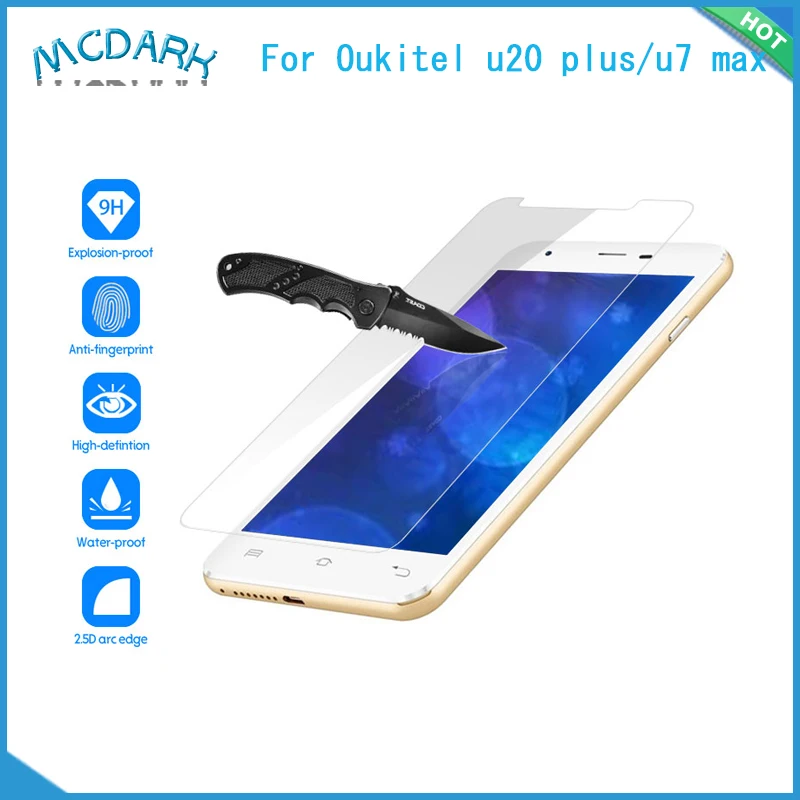 5.5 inch For Oukitel U7 max Front Glass Screen Protector Film U20 PLUS Easy to Install Cellphone Accessories | Мобильные телефоны и
