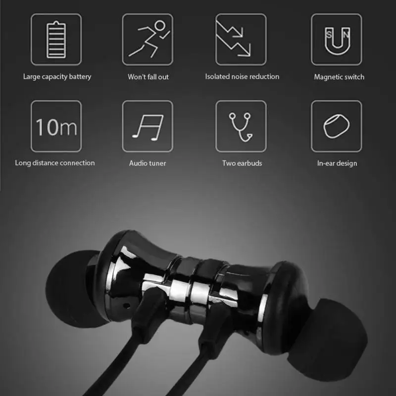 Lanpice Магнитная Спортивная Беспроводная Bluetooth 4 2 гарнитура Высокое качество звука