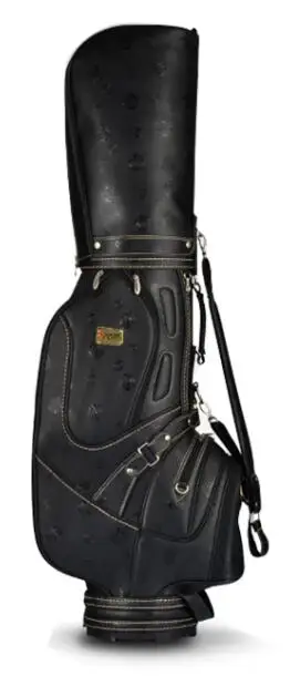 CRESTGOLF Golf PU сумка набор стандартных сумок водонепроницаемая сумка для клюшек для игры в гольф тренировочное оборудование с 3 цвета на выбор - Цвет: High end black