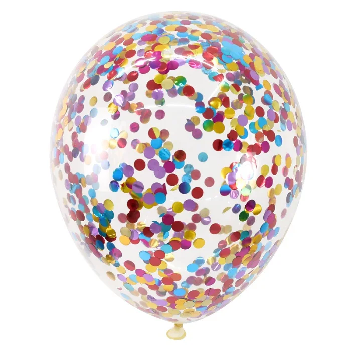10 шт./лот, прозрачные воздушные шары, Золотая Звезда, конфетти из фольги, прозрачные воздушные шары с днем рождения, детский душ, украшение для свадебной вечеринки - Цвет: colorful confetti
