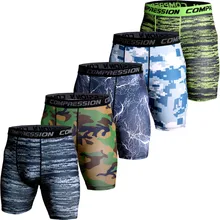 Kompression Shorts Männer 3D Druck Camouflage Bodybuilding Strumpfhosen Kurze Männer Turnhallen Shorts Männlichen Muskel Lebendig Elastische Laufhose