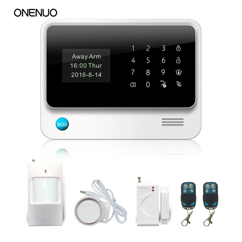 

alarm system Touch Keyboard IOS Android APP 433MHz Home Burglar Wifi/GSM/GPRS/SMS Alarm System Free Shipping