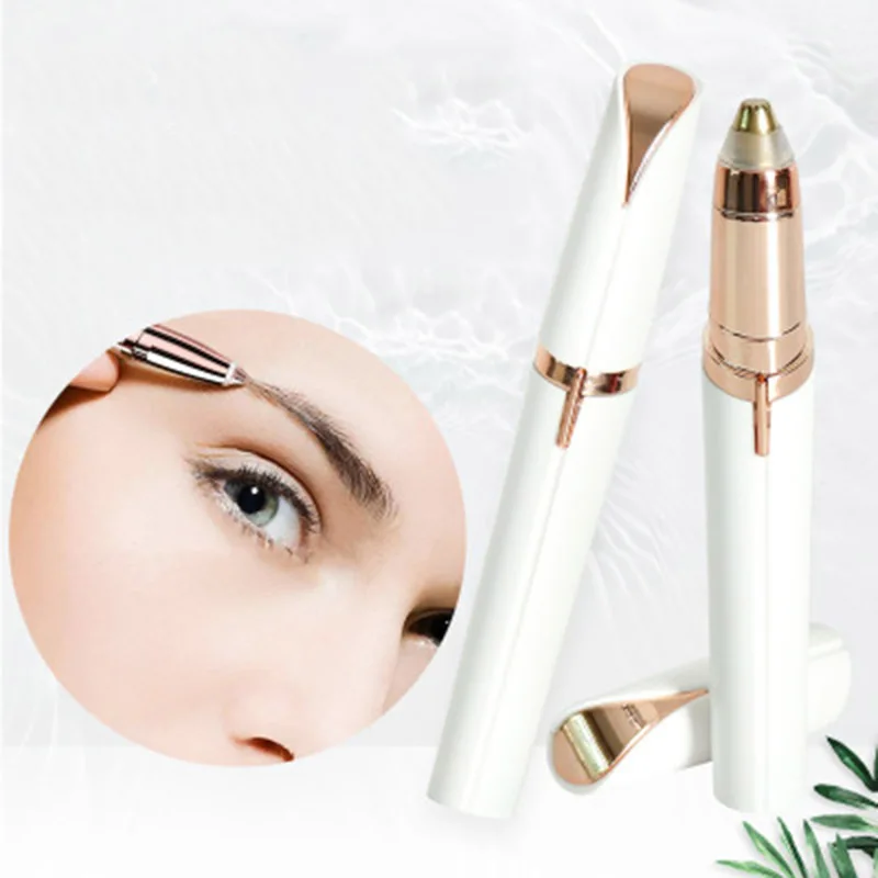 

Mini Electric Eyebrow Trimmer Makeup Painless Eye Brow Shaver Razor Epilator with LED Light Portable Face Brows Hair Remover