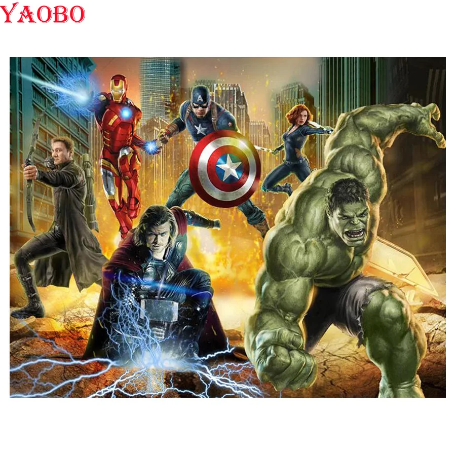 

Mosaic diamond mazayka The Avengers dimond painting full square/round drill diy rhinestones embroidery movie character 5d art