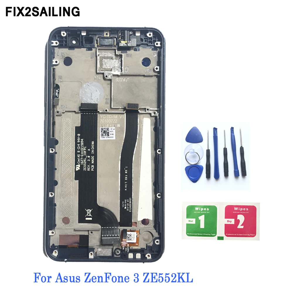 

LCD Display For Asus ZenFone 3 ZE552KL Z012D Z012DC Z012DA Panel Touch Screen Digitizer Assembly With Frame