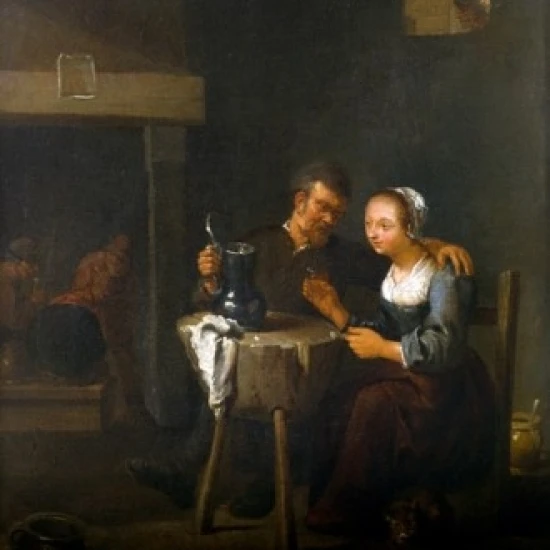 Interior of an Inn  Mattheus van Helmont (1623-ca.1674 Flemish) Poster Print (18 x 24)