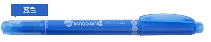 Tombow WS-PD двухконцевая водная цветная маркерная ручка Круглый кончик играть цвет 12 цветов точка Япония - Цвет: Blue