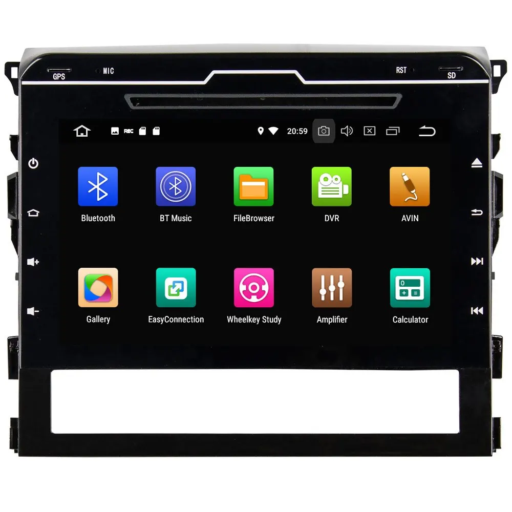 Top 9" IPS Octa Core 4G Android 8.1 4GB RAM 64GB ROM Car DVD Player Stereo Radio GPS Glonass For Toyota Land Cruiser LC200 2016-2018 1