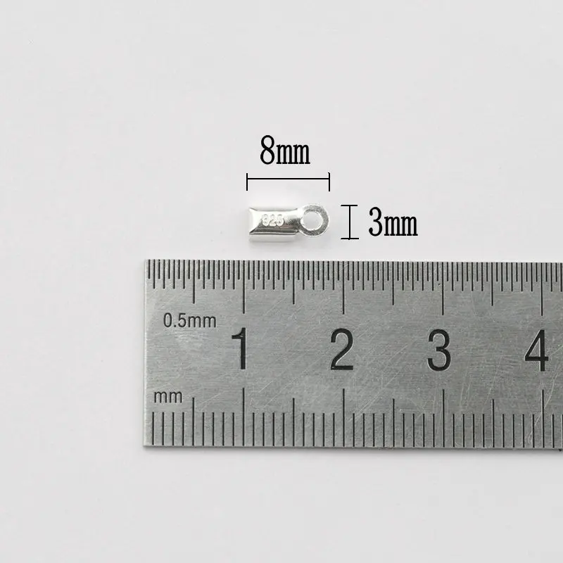 목걸이 팔찌 제작 용  가죽 코드, 크림프 엔드 비즈 버클 팁 걸쇠 코드 커넥터, 8x3mm, 10 개