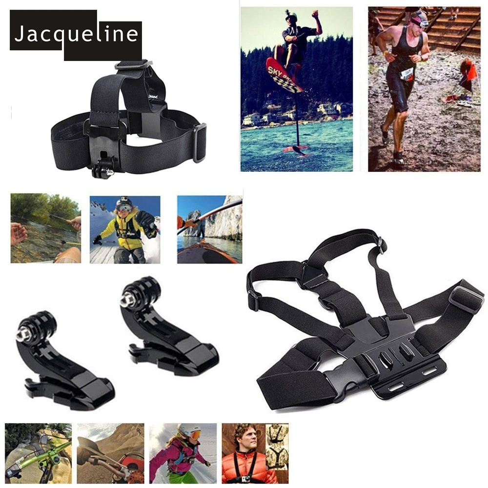 Жаклин для экшн-камеры с ручкой палка Клей Шлем для камеры Переднее Крепление для GoPro Hero 6 5 3+ 3 4 для спортивной экшн-камеры SJCAM для eken H9R H9