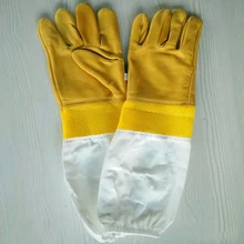 Пчеловодство перчатки пчеловода с длинными рукавами пчеловодства стойкие перчатки пчеловодства инструменты для пчеловодства защитные длинные сетчатые перчатки из овчины