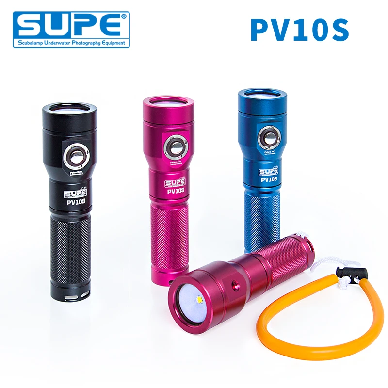 Visgeo Scuba Diving Light, Mini Diving Flalight For Real 6500LM Equip With 10000mah Rechargeable Batteries 12 Light Modes 3 Light Sources 150m Underwater For Scuba Diving Night Diving