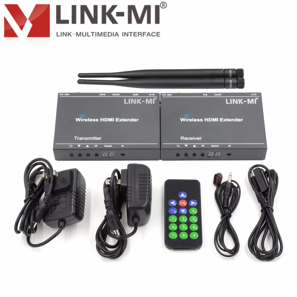 

LINK-MI LM-W50 HDMI H.264 Wireless Extender Max 1920X1080p@60Hz 6.75Gbps HDMI 1.3; HDCP 1.2