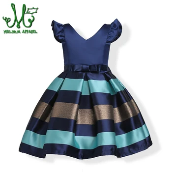 

Toddler Girl Princess Dress Baby Girls Dresses v neck Casual girl's striped dress 100% Cotton Party dress Kids Girls Clothes