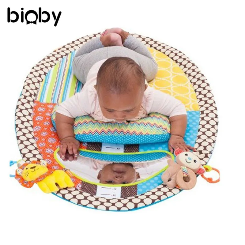 

Infant Baby Tummy Time Musical Mat With Mirror Water Resistant Baby Play Blanket Carpet Rugs Infant Bed Kids Developmental Toy