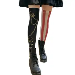 Японский Harajuku сладкий Лолита 120D бархатные колготки чулки Лолита выше колена носки