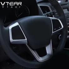 Vtear For hyundai creta ix25 Steering wheel buttons decoration cover trim font b interior b font