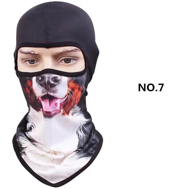 3d быстросохнущая велосипедная маска для лица, мотоциклетная маска, Cs шапки, шарф, головная ветрозащитная Солнцезащитная маска с животными для велоспорта, пеших прогулок, лыж, маска для лица - Цвет: NO.7