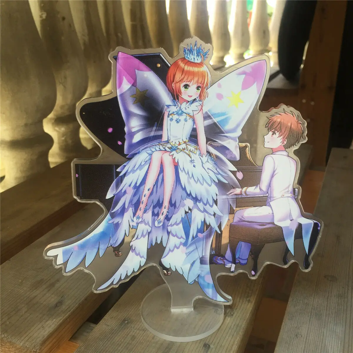 

Card Captor Clear Card Sakura Syaoran Romantic Acrylic Figure Stand Desk Decor
