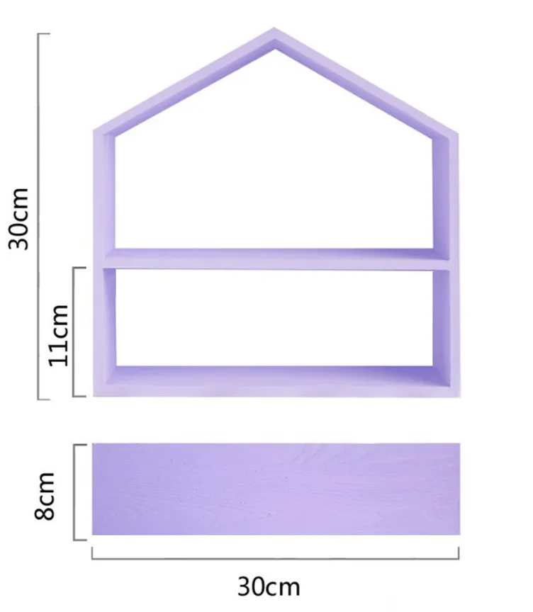 Деревянные стеллажи для хранения детской комнаты Настенные Полки DIY оригинальные деревянные настенные полки для хранения на стену декоративные - Цвет: Style 4