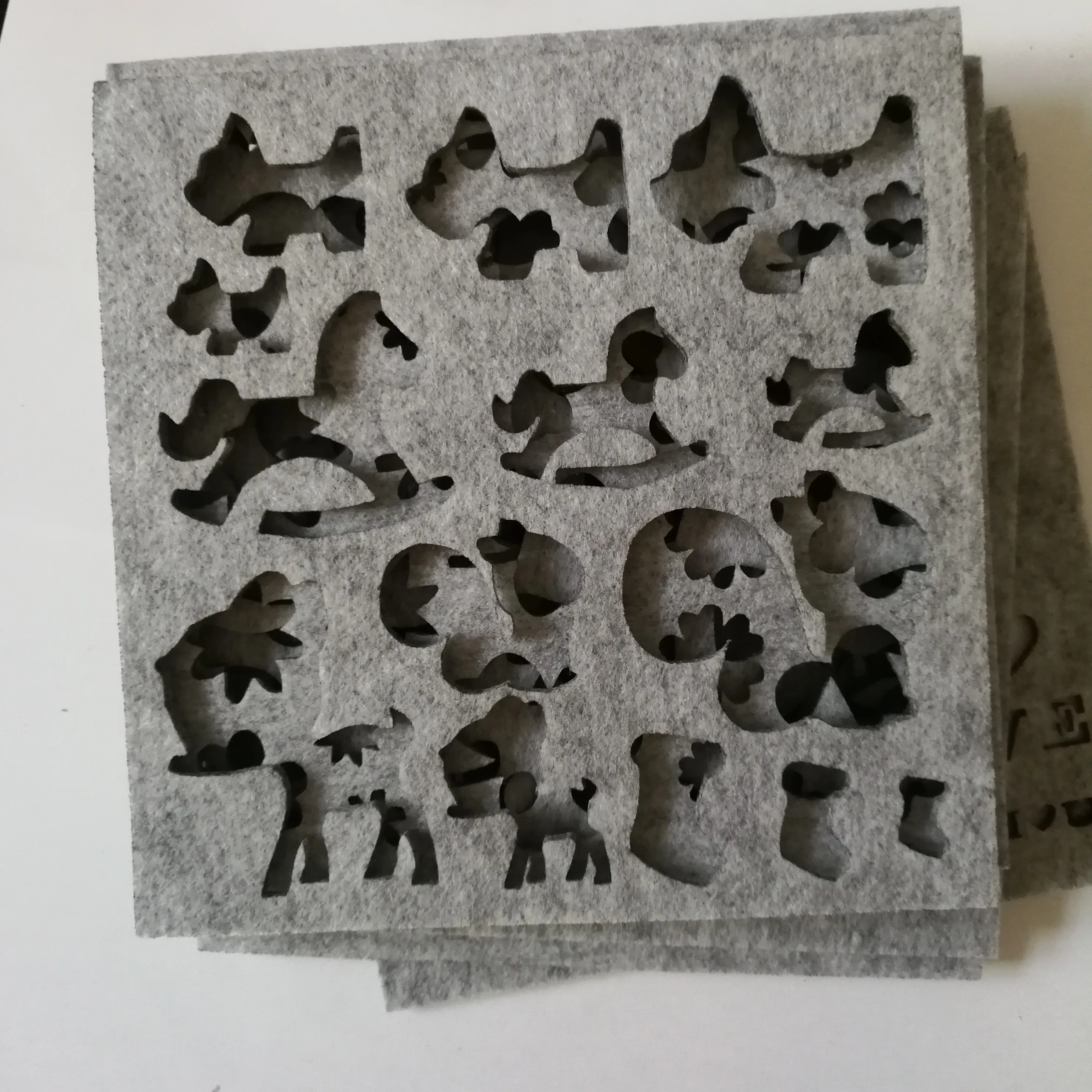 JX-LCLYL 7pcs New Needle Felting Applique Mold Handicraft Wool Felt Woolen Shaping Mold