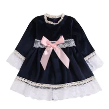 Baby Girls Lace Dresses Long Sleeve Cute Girls Dress For Kids Children Princess Silk Dresses Spring Baby Girls Lace Dresses Long Sleeve Cute Girls Dress For Kids Children Princess Silk Dresses Spring