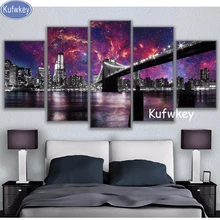 Алмазная вышивка на заказ, картины из страз 5d diy, алмазная живопись, 5 шт., мозаичные стразы, бриллианты ручной работы