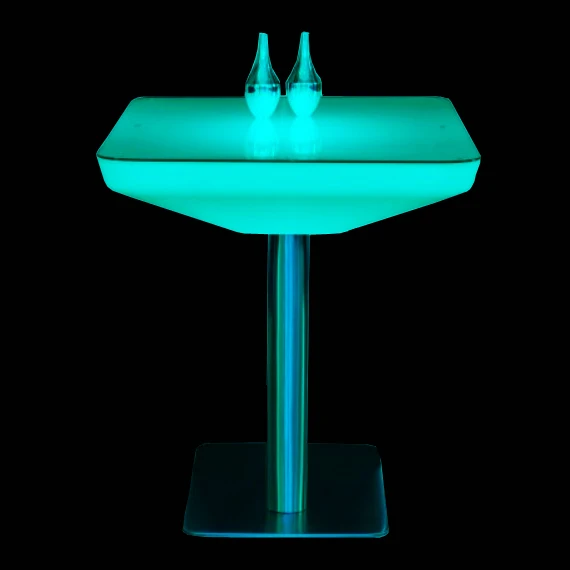 RGB multi color changing lighting coffee table RGBW Polythylene PE Material cocktail table SK-LF22 (L88*W54*H76cm)  2pcs/Lot