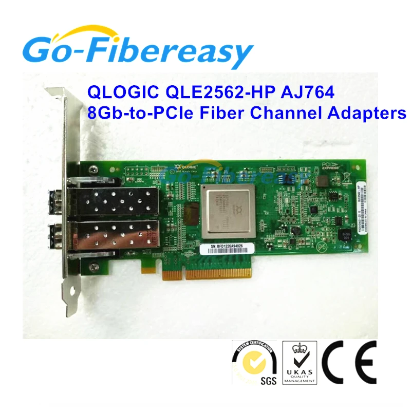 Новый QLogic QLE2562-HP AJ764 2 Порта 8 Гбит Dual SFP + SR-Оптических ФК Контроллер PCIe Fibre Channel Адаптеры HBA Карты