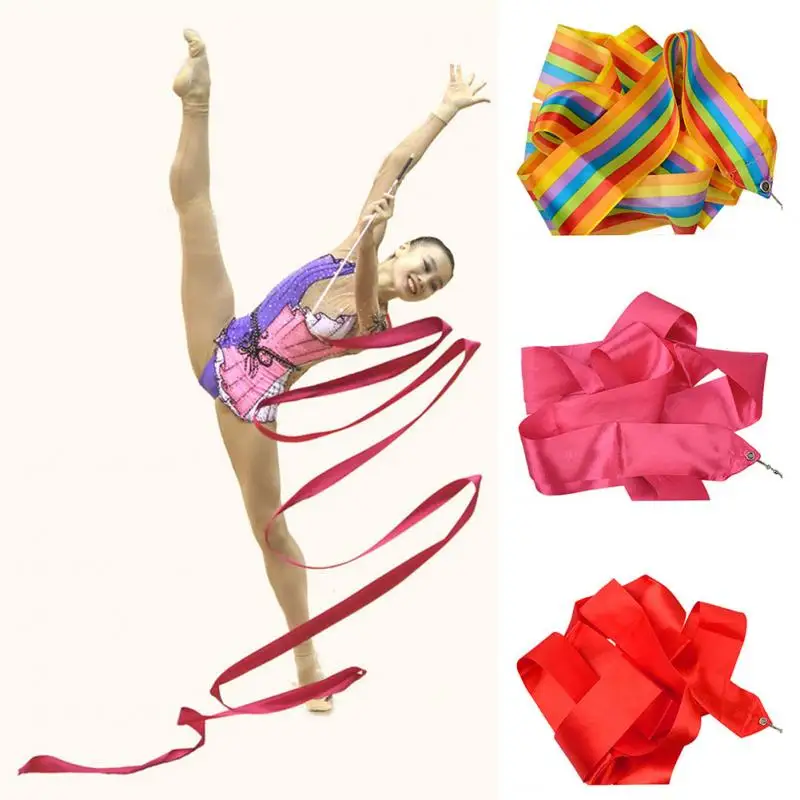 4 м гимнастический ленточный стержень для гимнастики художественная танцевальная балетная лента с палочкой жезл для фитнеса