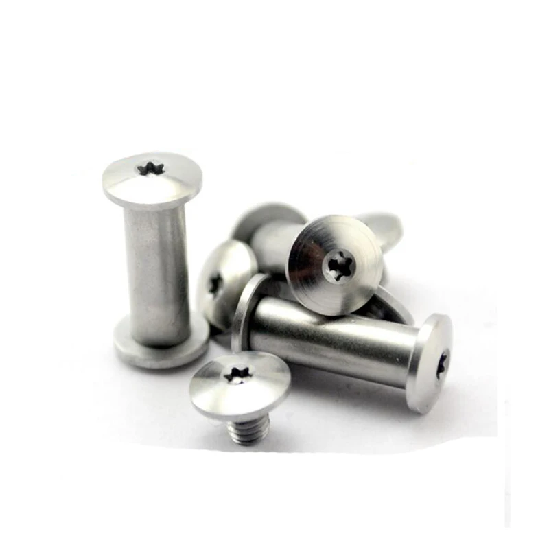 

10 pieces Knife steel screw rivet Decorative appearance Hexagon Plum Nut+screw Knife diy accessories T8