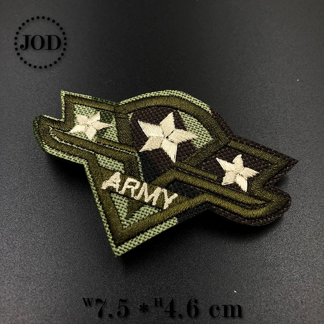 JOD* Embroidery Army Patch Clothes Military Iron on Patches for Clothing DIY Stickers Tactical Fabric Badges Camouflage Style 10