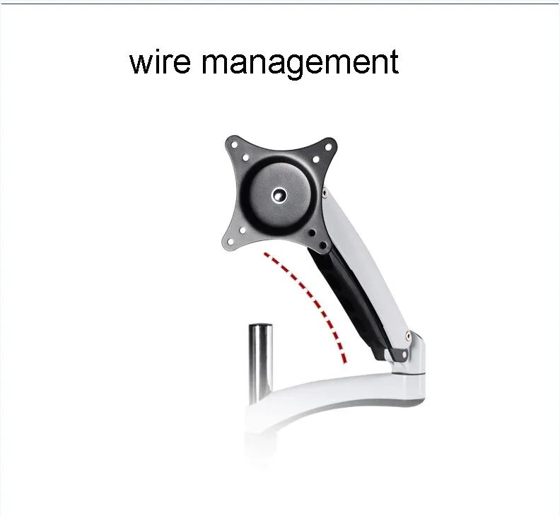 Эргономичный газовый пружинный монитор с подставкой из алюминиевого сплава+ держатель клавиатуры полное движение настольное крепление для скалолазания монитор Подставка Кронштейн