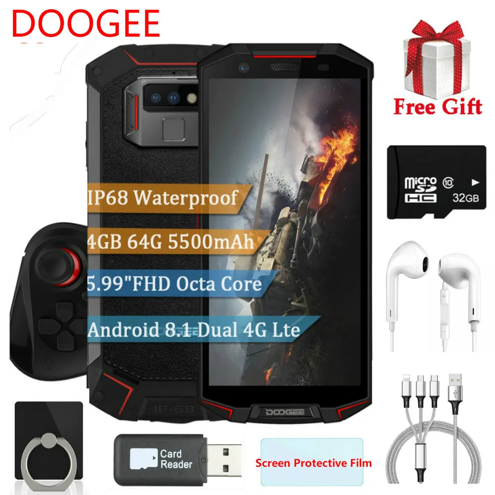 4G LITE мобильный телефон IP68/IP69K водонепроницаемый DOOGEE S70 Беспроводная зарядка NFC 5500