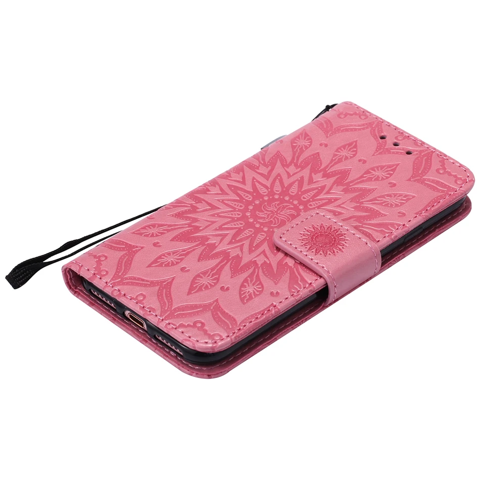 Luxury Phone Bags for Apple 5s 5G 6s SE 7 5.5 Case Emboss Mandala Retro PU Leather Stand Flip Wallet for iphone 7 plus coque (5)