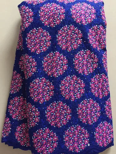 

Nigerian High Quality Wedding Lace, Swiss voile Lace royal blue African Dress, 2019 New Nigeria Lace Fabric Cotton NLL3313