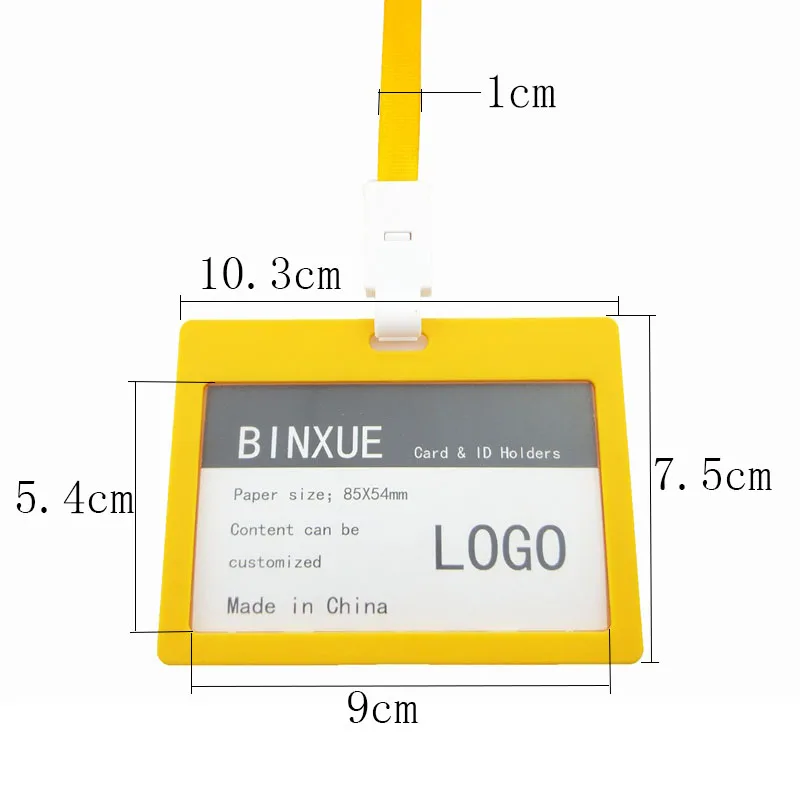 BINXUE Обложка карты, ID держатель, идентификационная бирка карточки работника, бейдж для персонала студенческие транзитные подарки 1 см Широкий шнурок